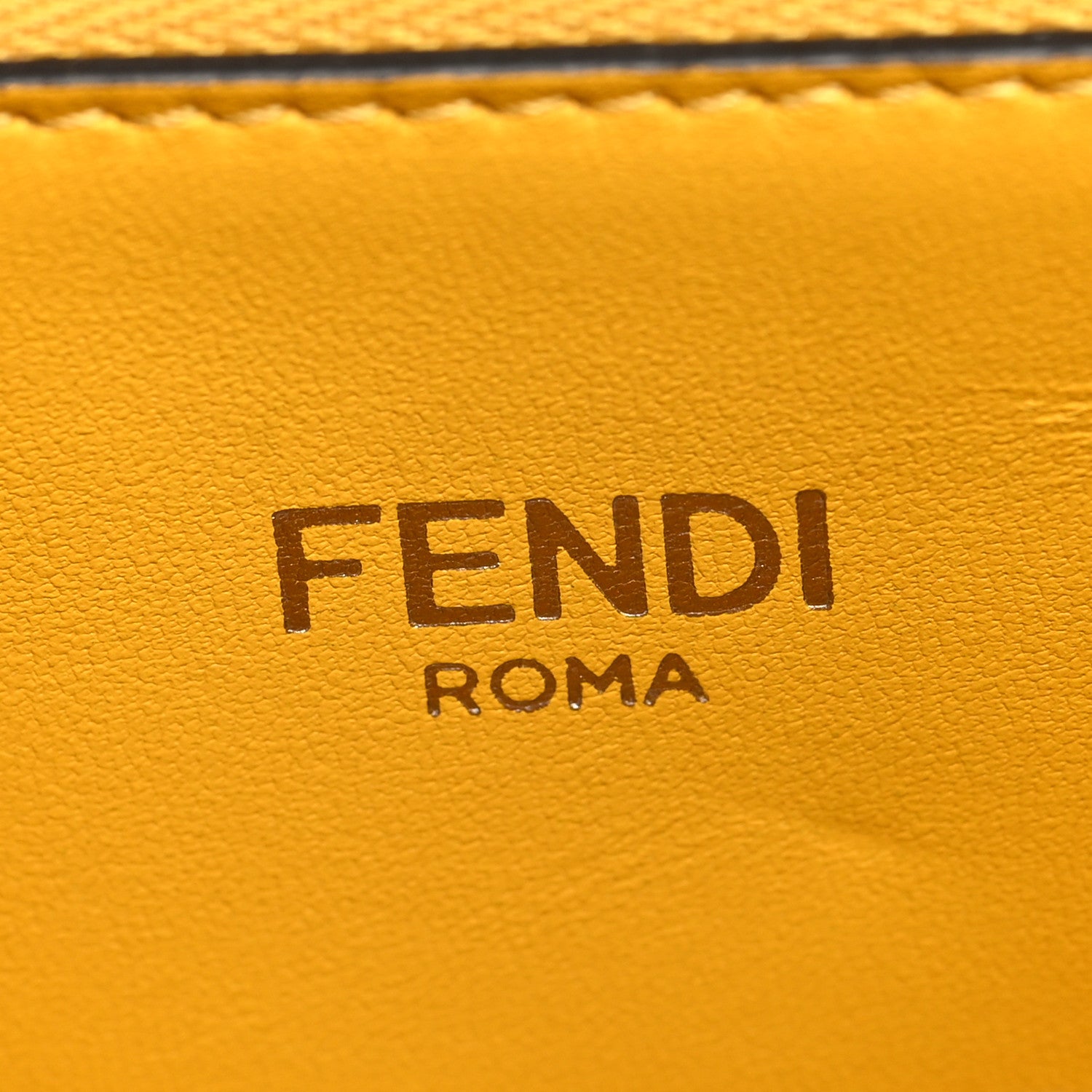 Fendi X SARAH COLEMAN Nappa FF Fish Eye Embossed Mini Peekaboo I SEE U Satchel Mimosa 6 of 11
