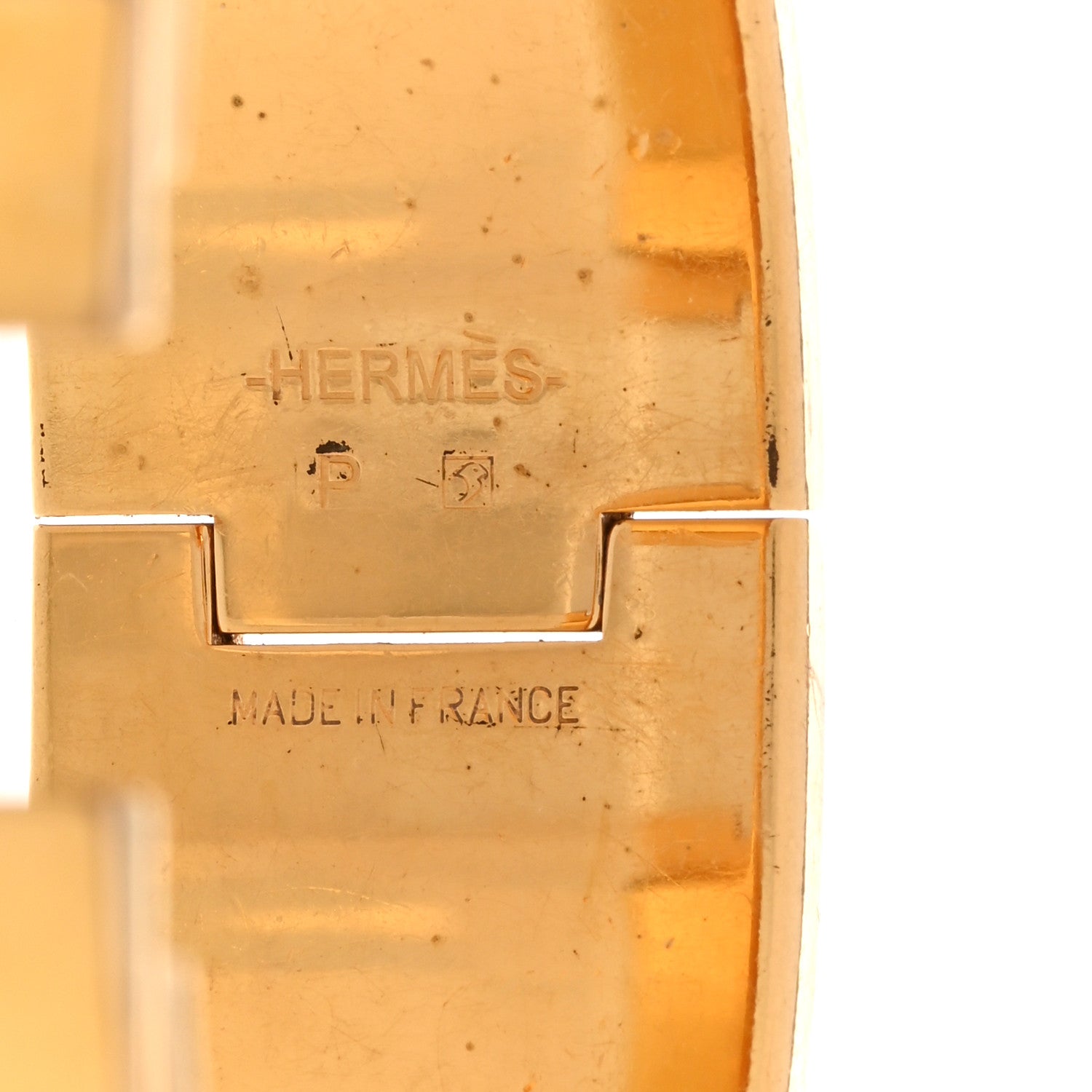 Hermes Enamel Wide Clic Clac H Bracelet PM White 4 of 4