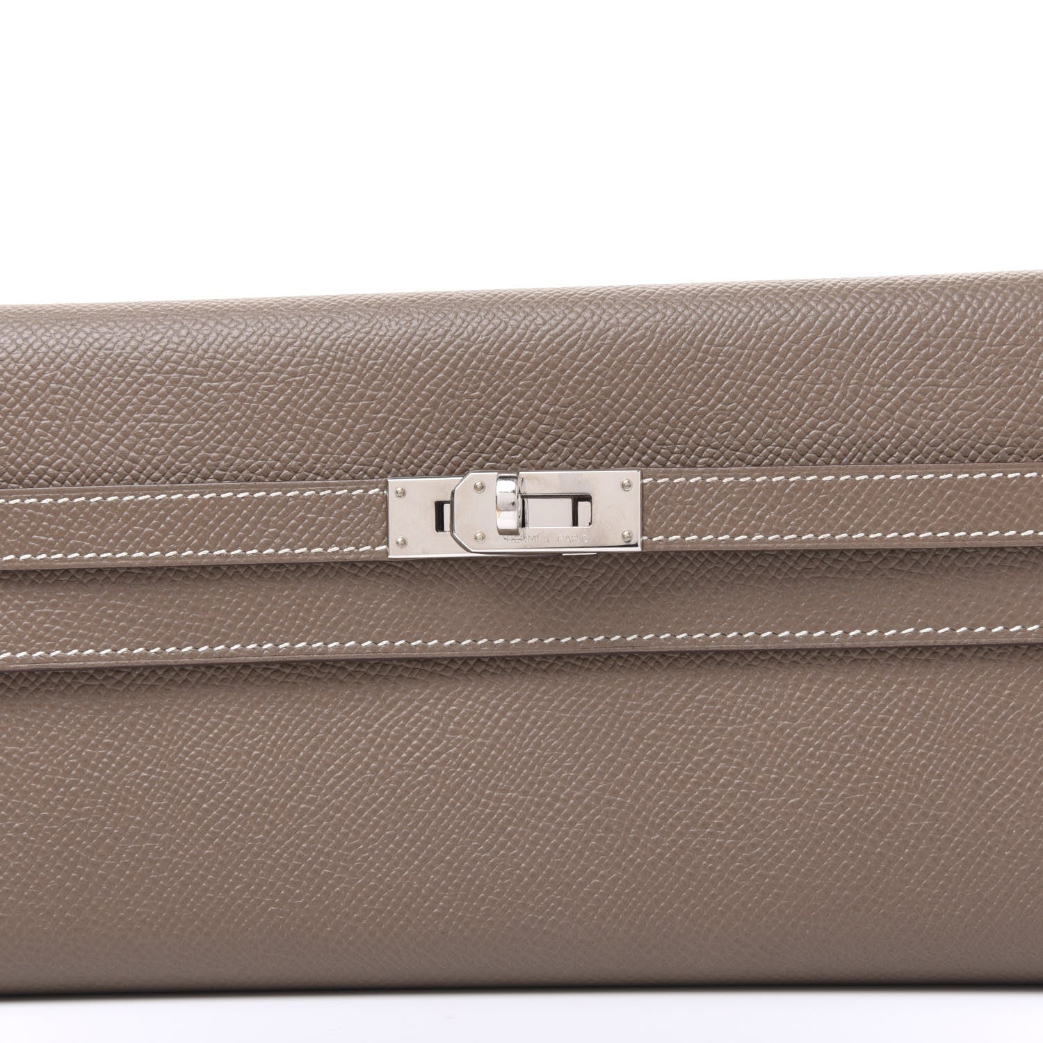 Hermes Epsom Kelly Longue Wallet Etoupe 9 of 10