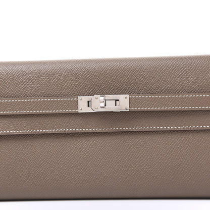 Hermes Epsom Kelly Longue Wallet Etoupe 9 of 10
