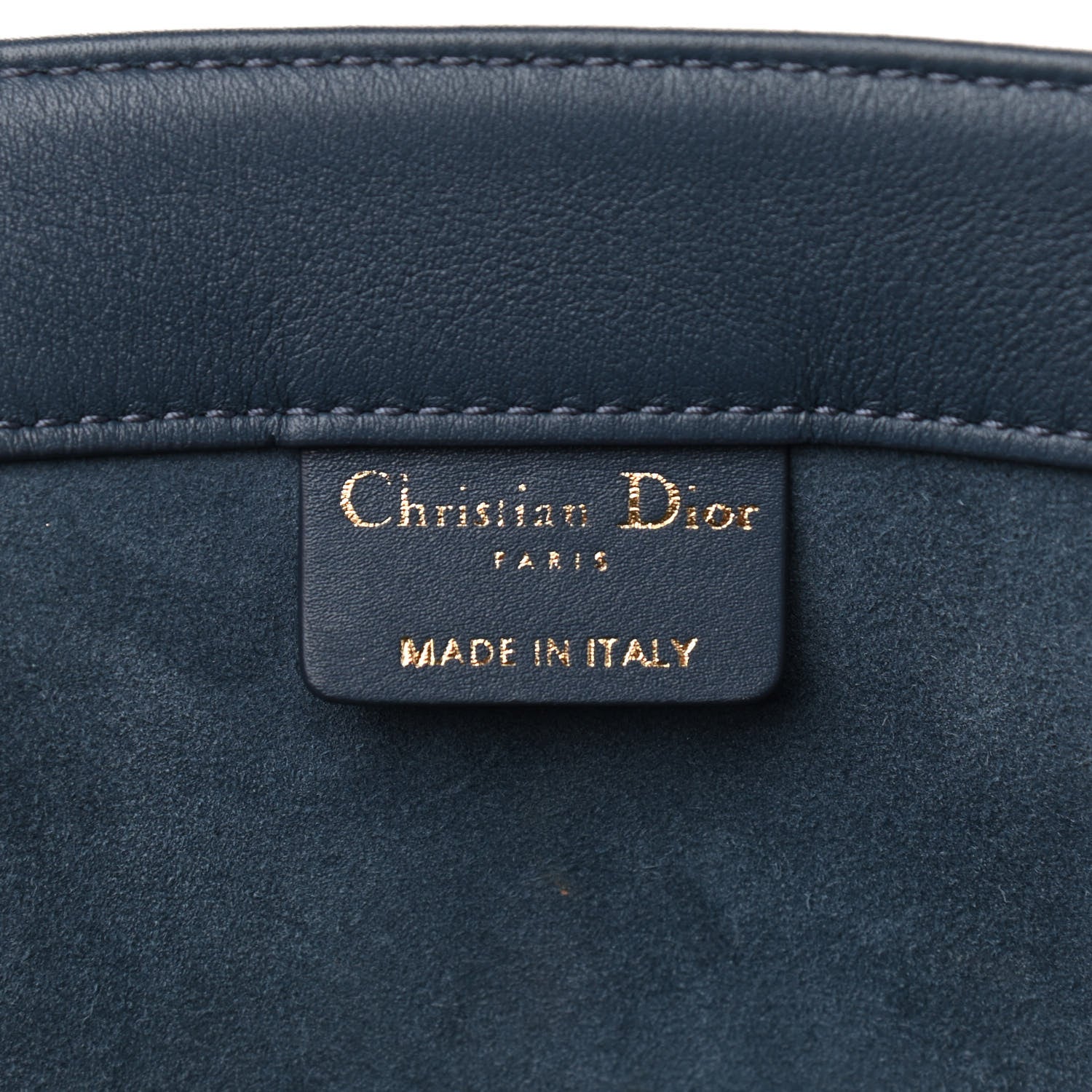 Christian Dior Calfskin Embossed Medium Book Tote Blue 7 of 10
