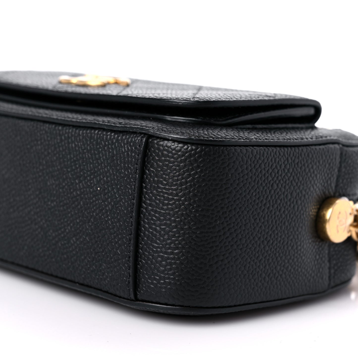 Caviar Quilted CC Camera Case Black