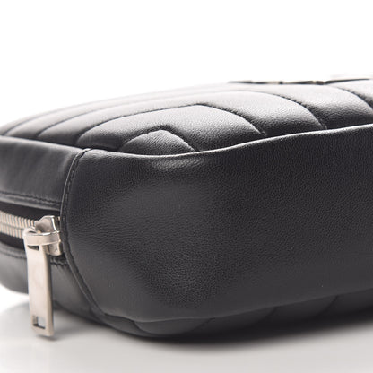 Saint Laurent Lambskin Y Quilted Monogram Loulou Cosmetic Case Black 8 of 11