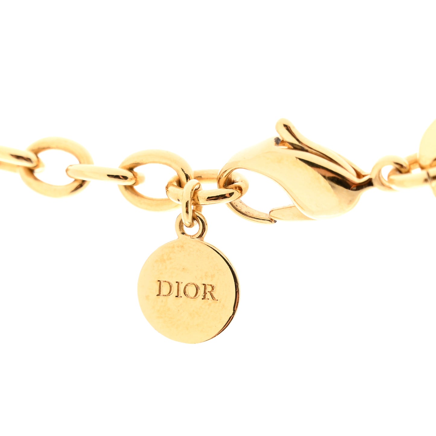 Metal CD Choker Necklace Gold