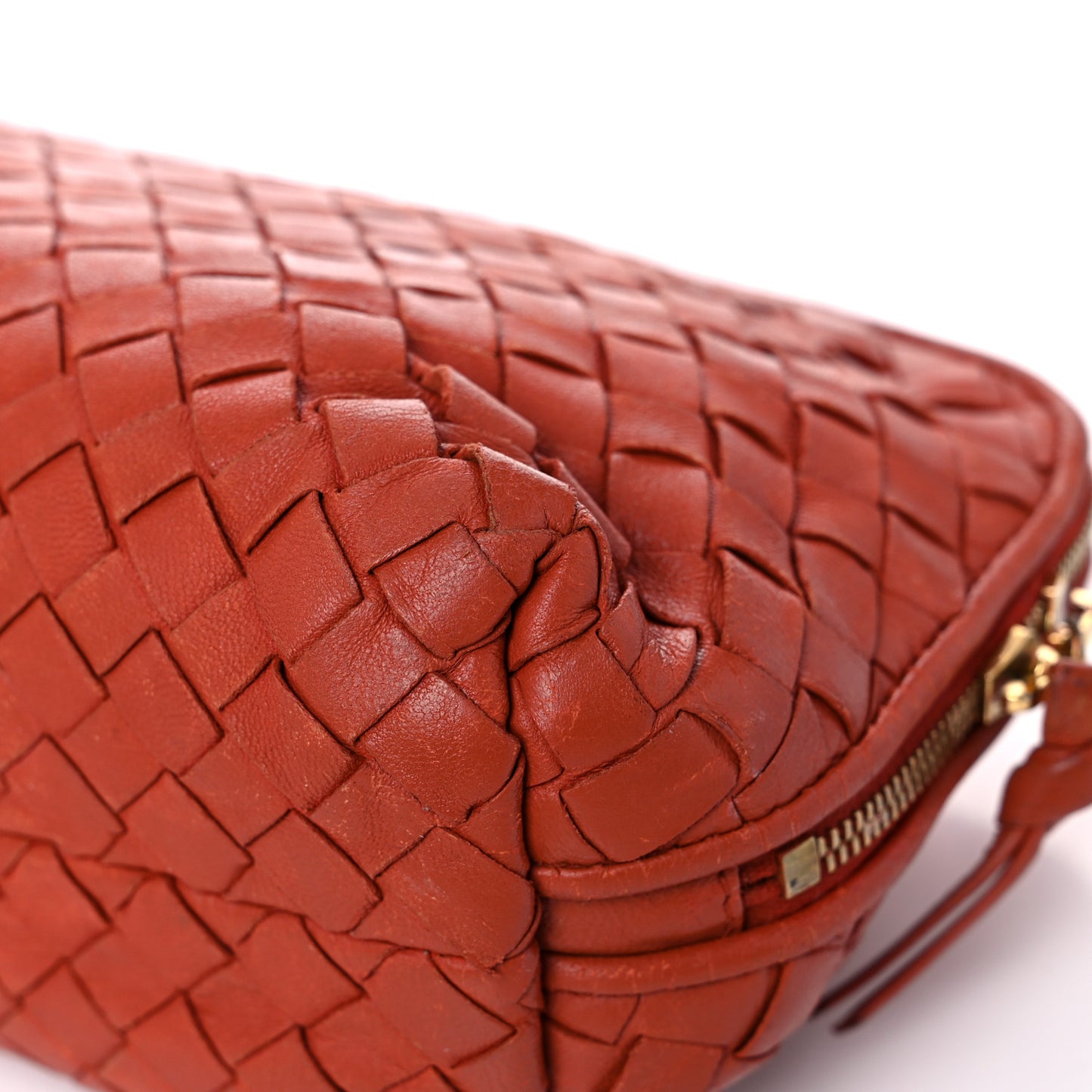 Nappa Intrecciato Cosmetic Case Red
