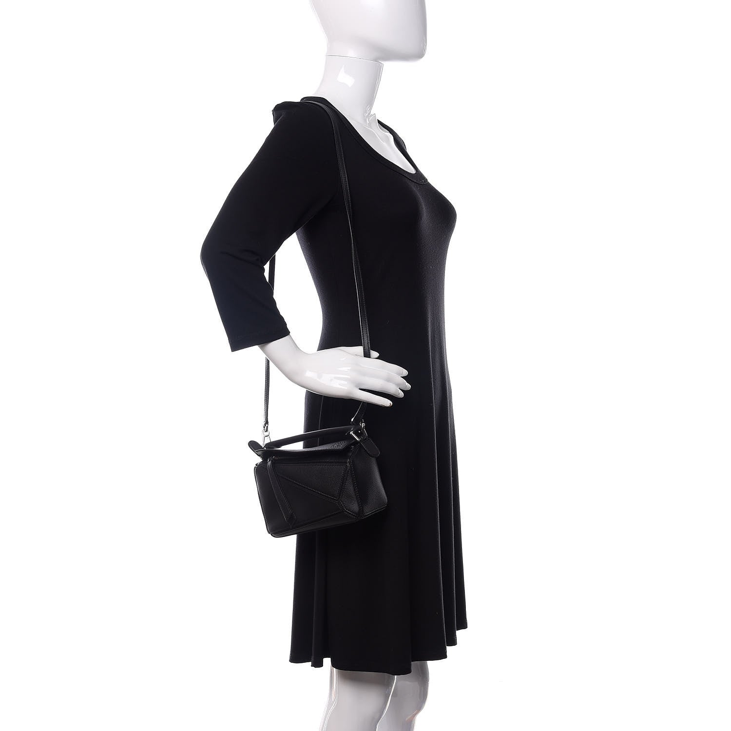 Loewe Calfskin Mini Puzzle Bag Black 2 of 10