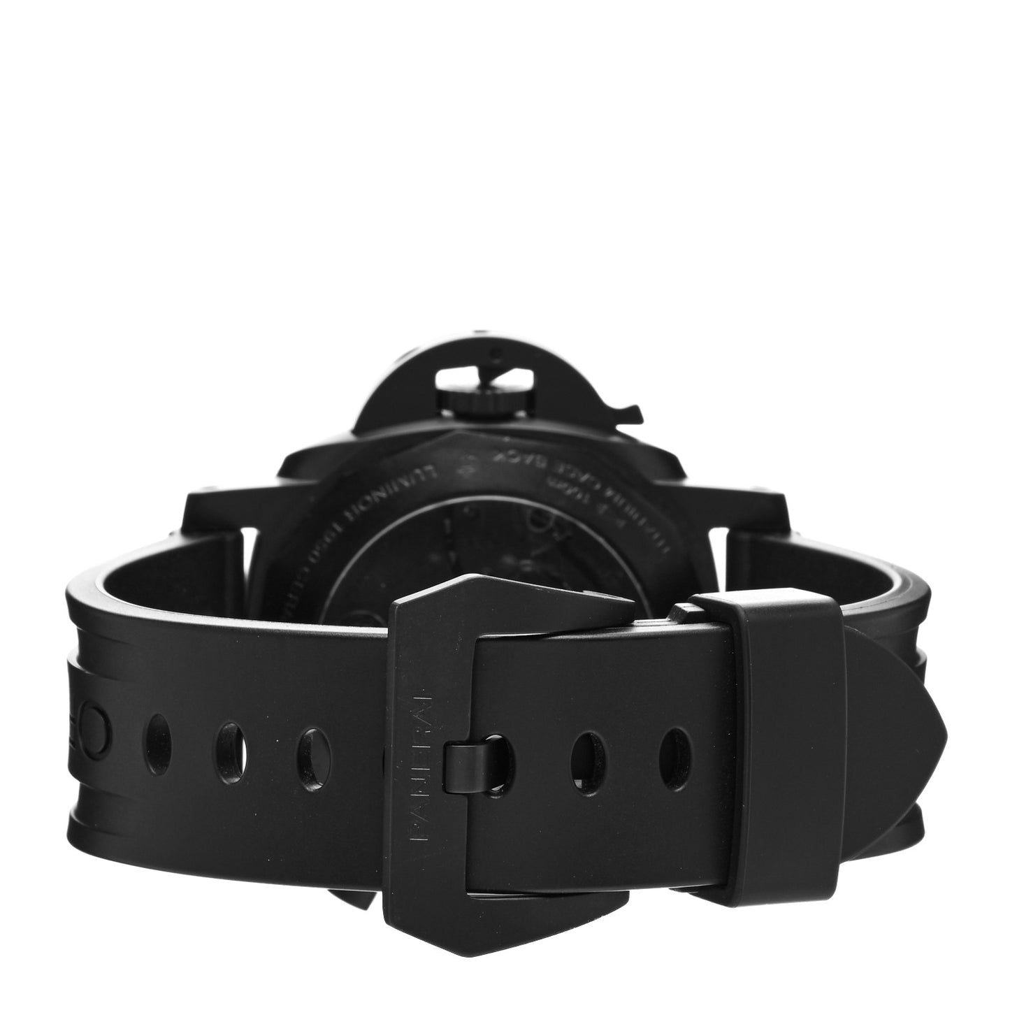 Black Ceramic Rubber 44mm Chrono Monopulsante 8 Days GMT Manual Winding Watch Black PAM00317