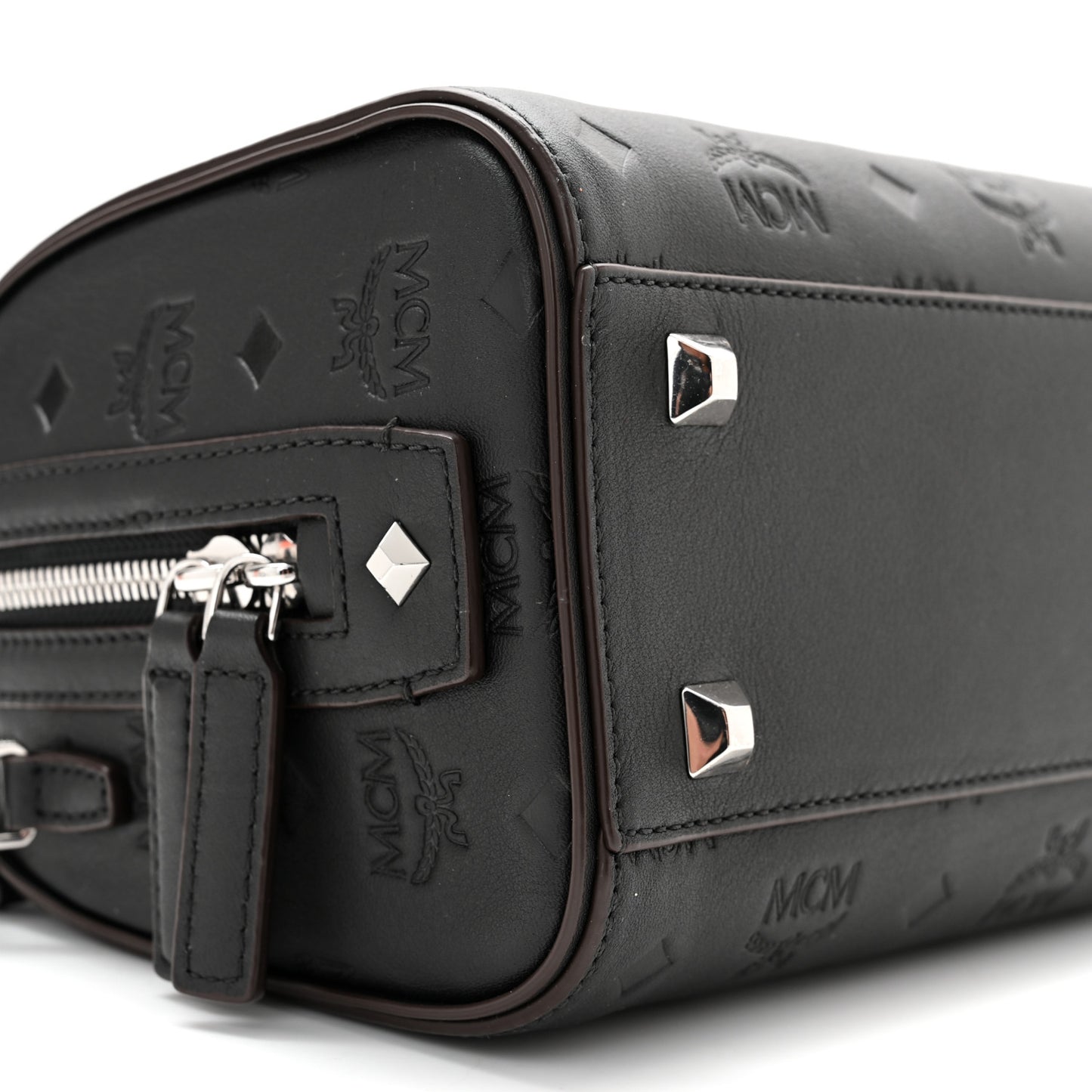 Calfskin Ottomar Monogram Essential Boston Bag Black