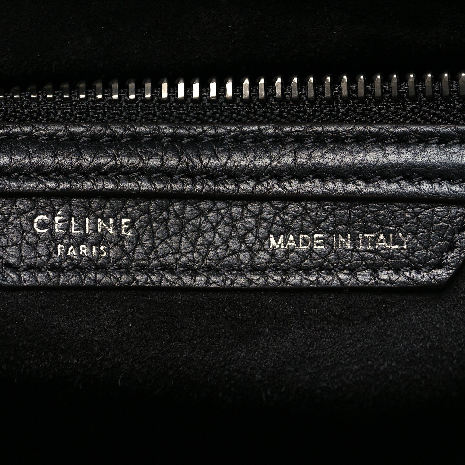 Celine Drummed Calfskin Micro Luggage Black 6 of 12