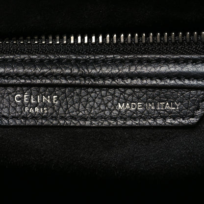 Celine Drummed Calfskin Micro Luggage Black 6 of 12