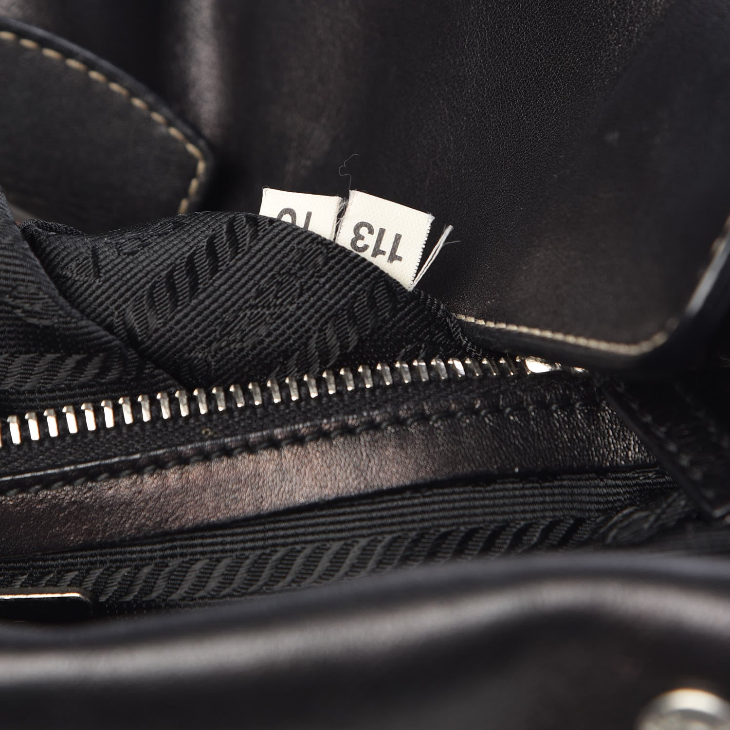 Prada Tessuto Nylon Vitello Foldover Pushlock Satchel Black 7 of 10