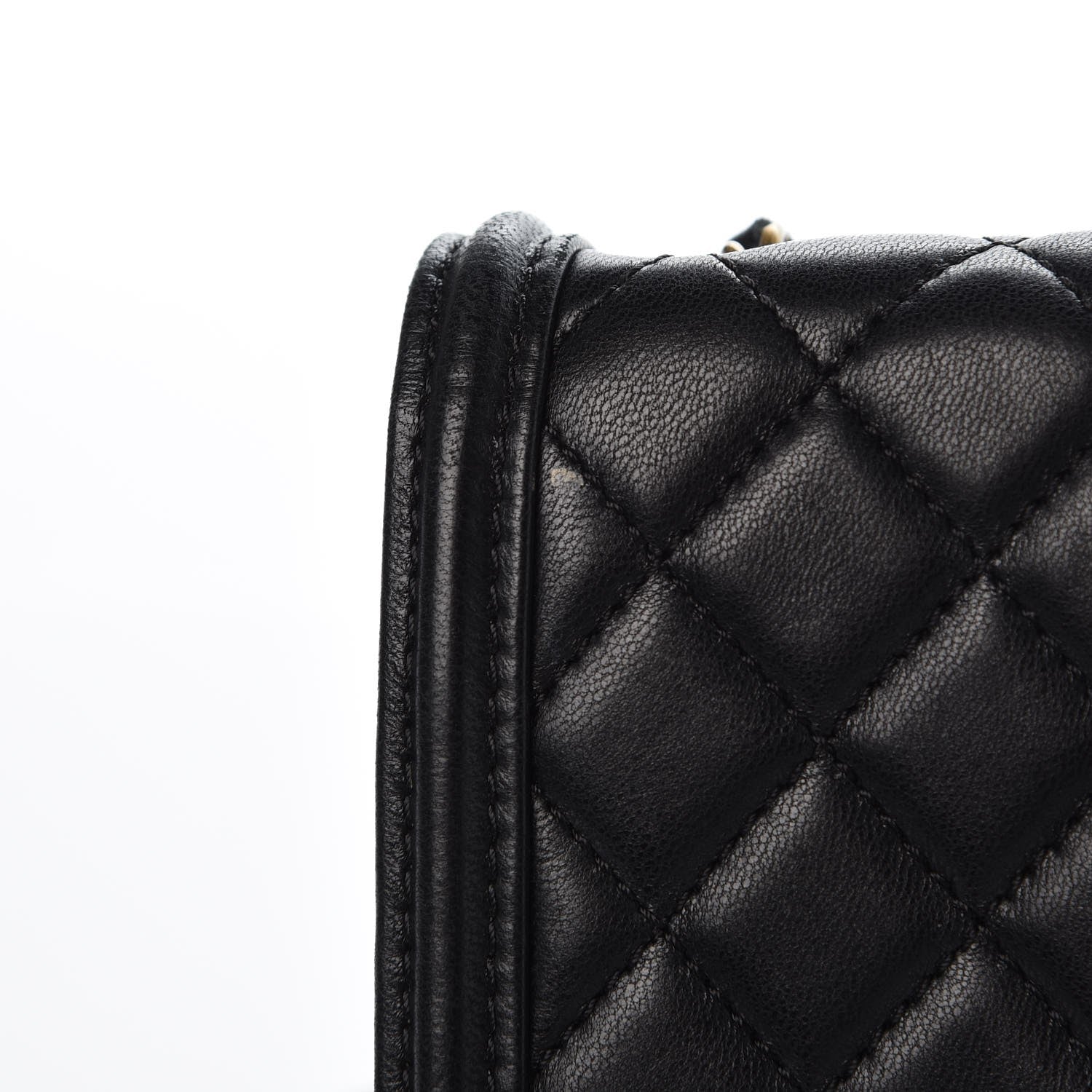 Chanel Lambskin Quilted Boy Brick Studded Flap Black 10 of 10