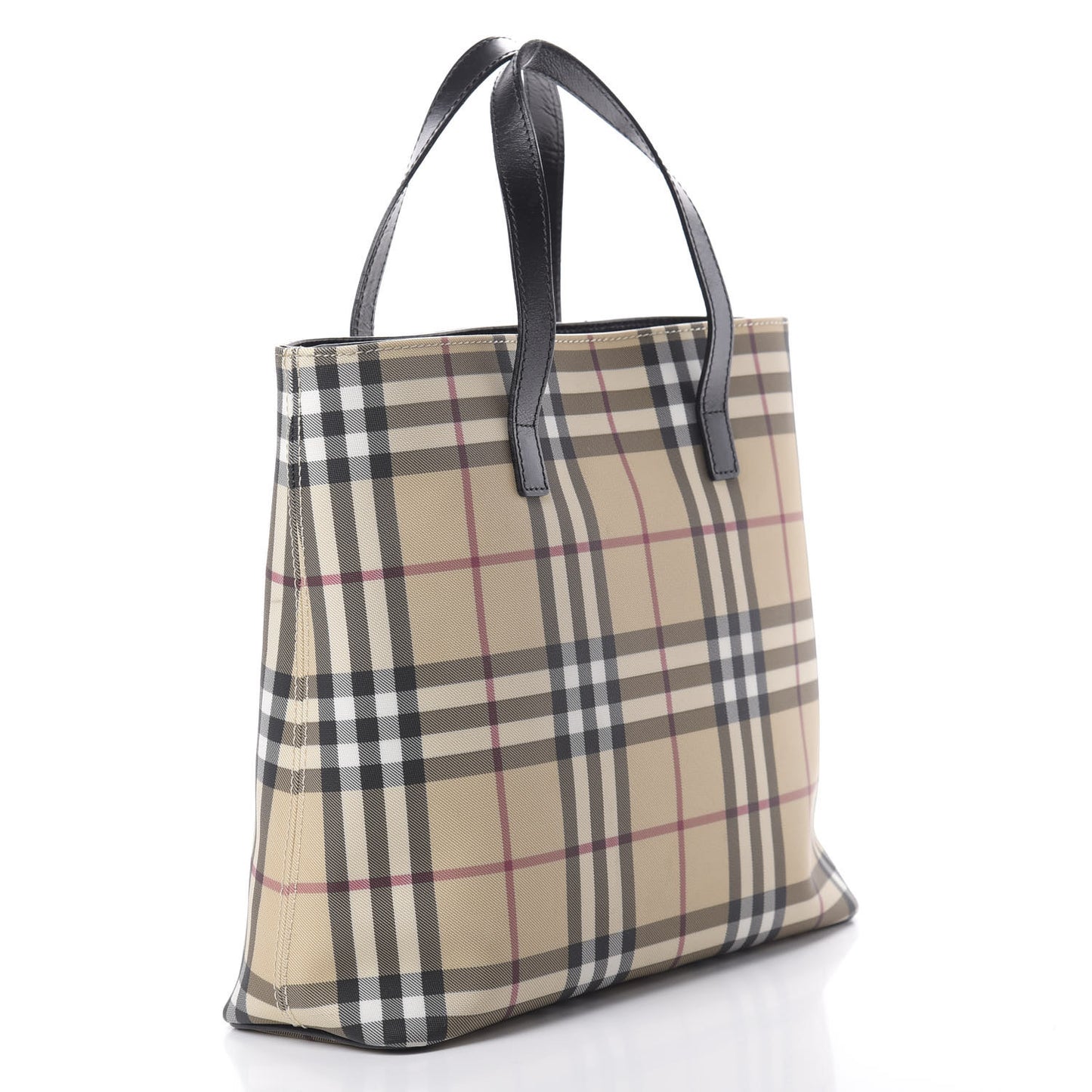 House Check Medium Tote Black