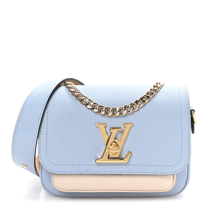 Louis Vuitton Grained Calfskin Lockme Tender Bleu Nuage 1 of 9