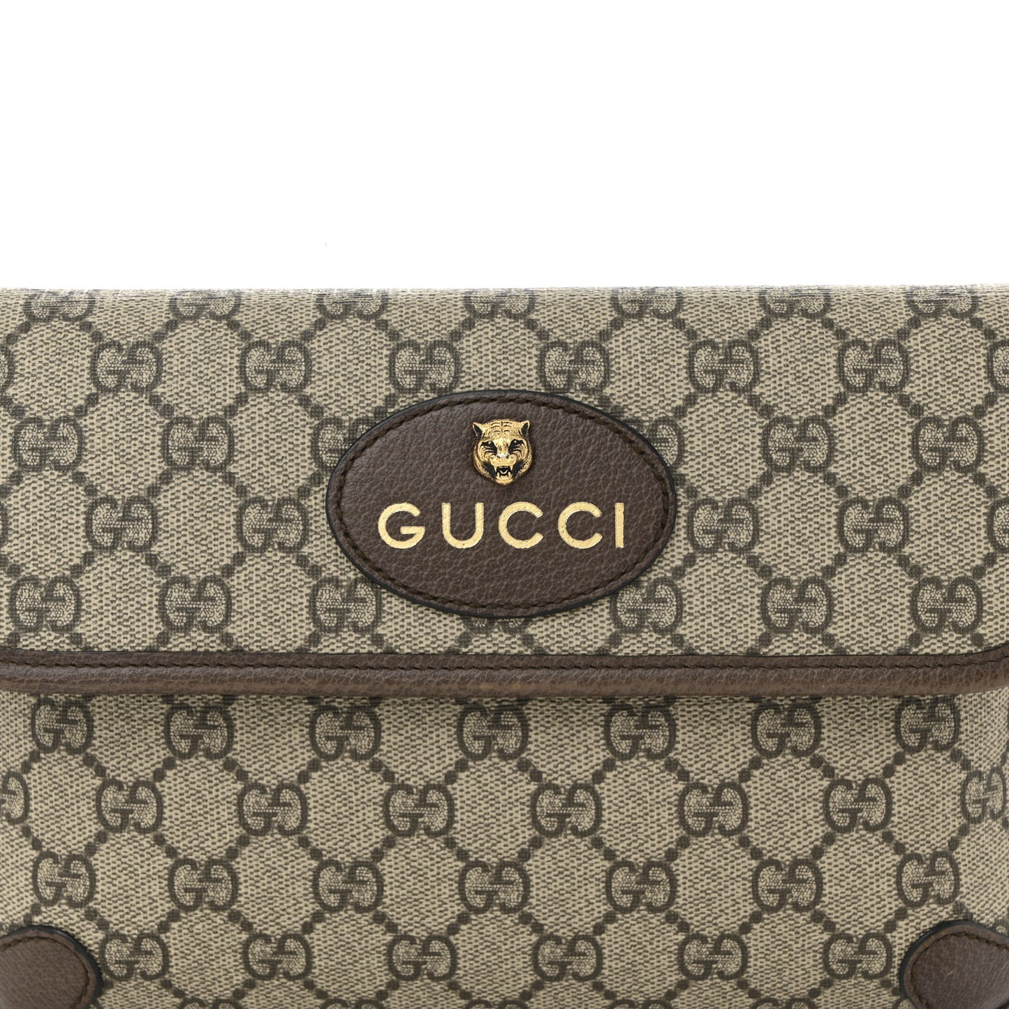 GG Supreme Monogram Neo Vintage Web Belt Bag Brown