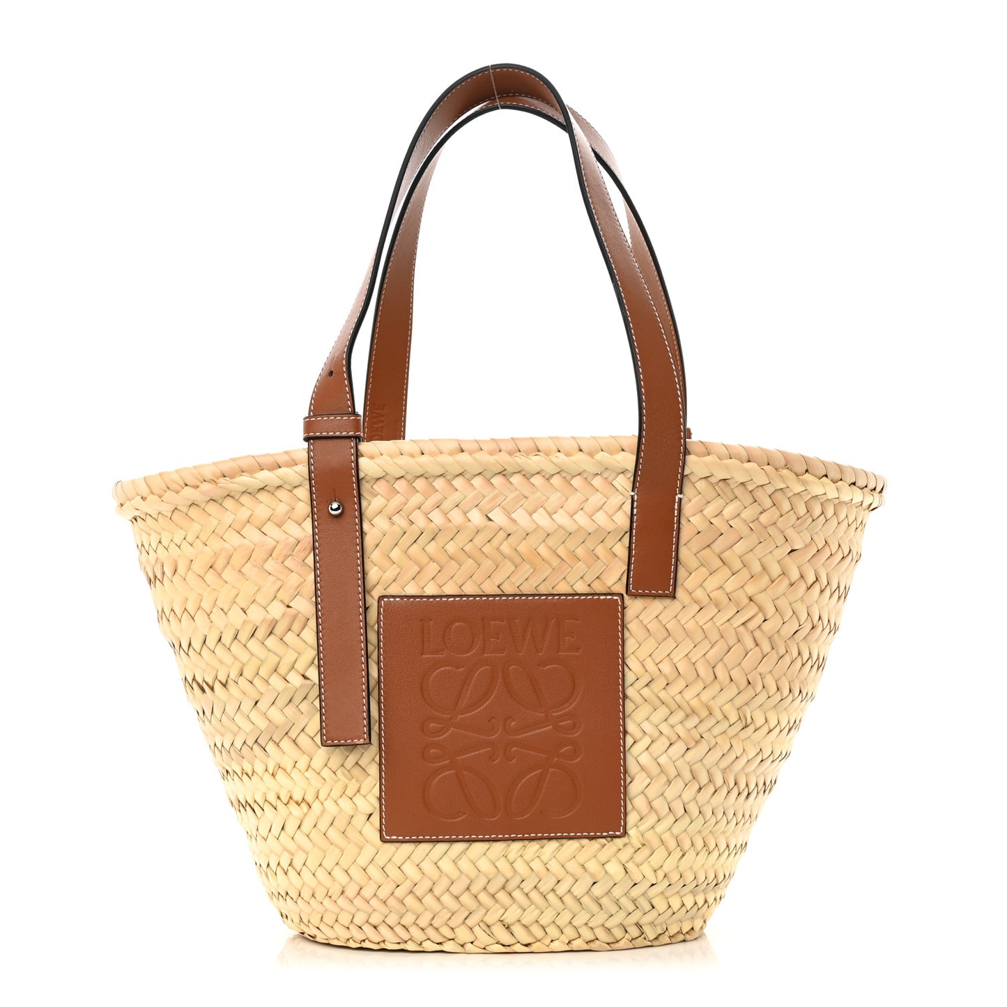 Raffia Basket Tote Bag Natural Tan