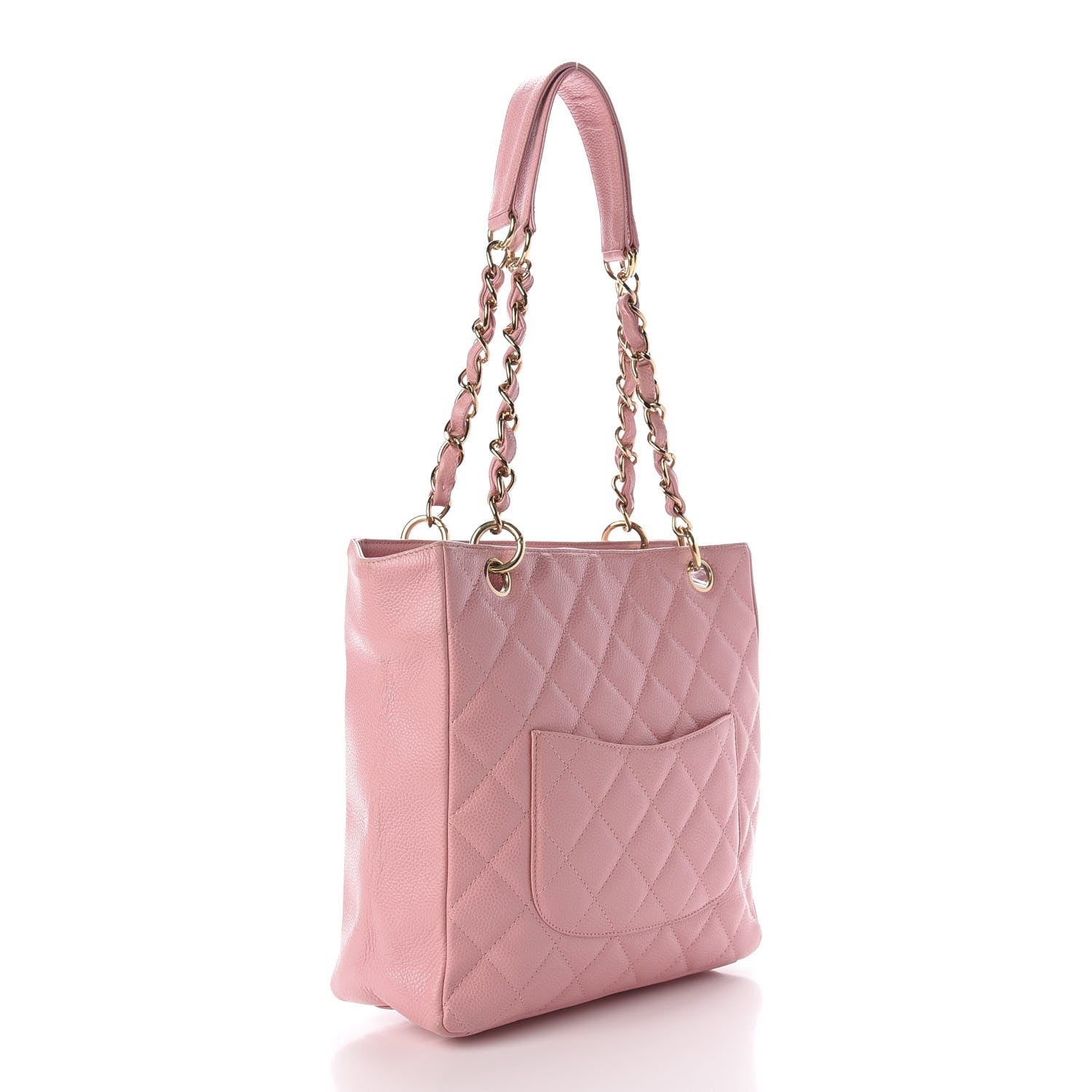 Chanel Caviar Quilted Petit Shopping Tote PST Pink 3 of 16