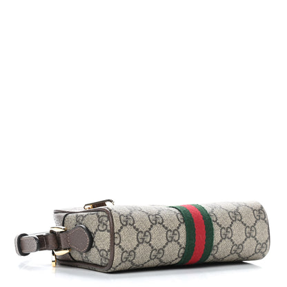 Gucci GG Supreme Monogram Web Mini Ophidia Shoulder Bag Brown 4 of 9