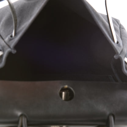 Hermes Vache Calfskin Toile Herbag 30 PM Black Natural 7 of 16