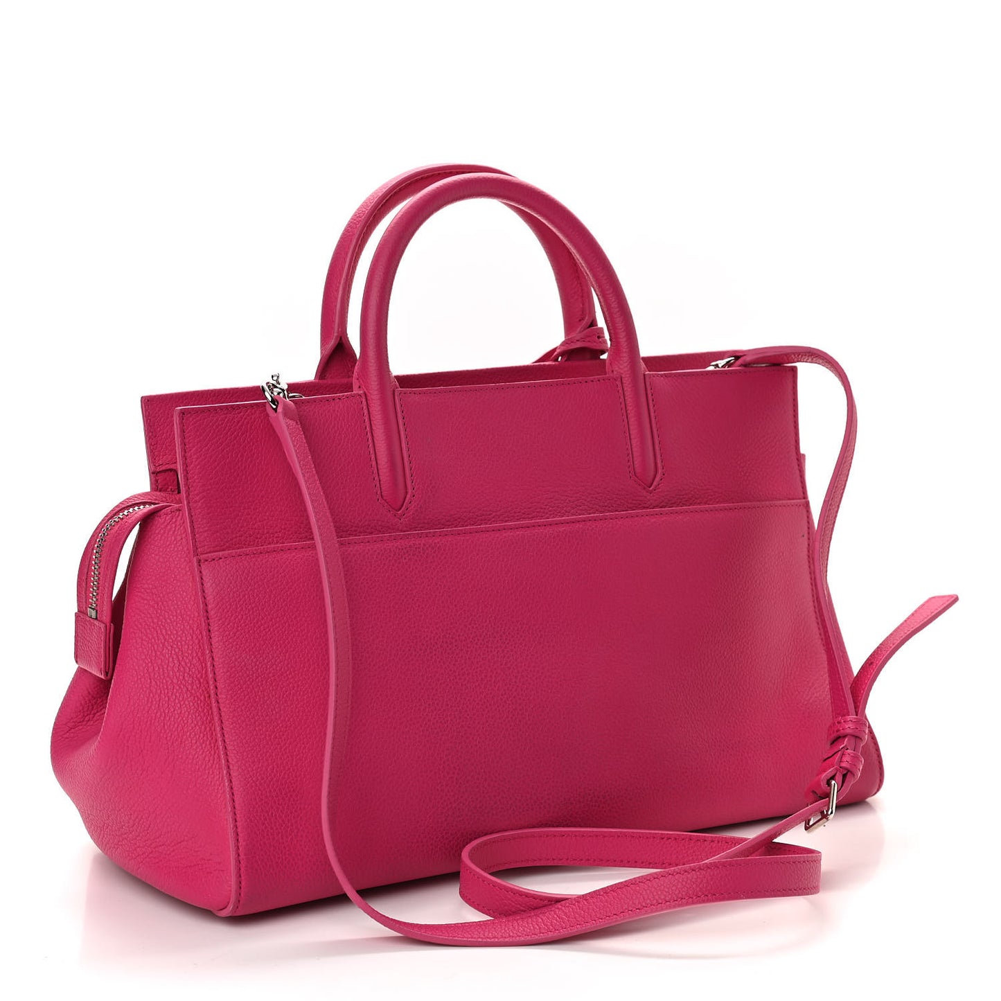 Grained Calfskin Small Cabas Rive Gauche Bubblegum