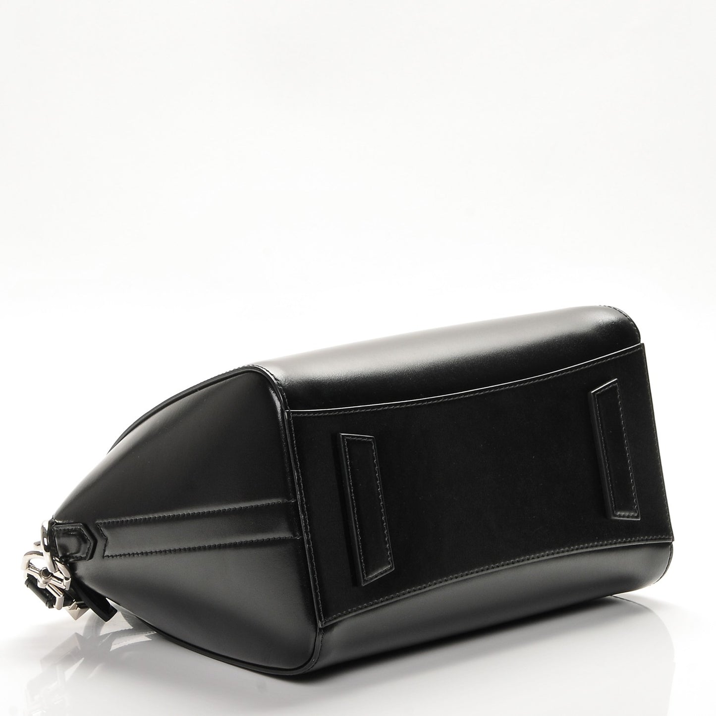 Shiny Lord Calfskin Small Antigona Black