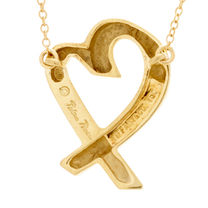 Tiffany 18K Yellow Gold Medium Paloma Picasso Loving Heart Necklace 6 of 6