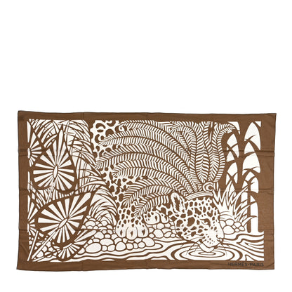Hermes Cotton Jaguar Quetzal Beach Pareo Camel 1 of 3