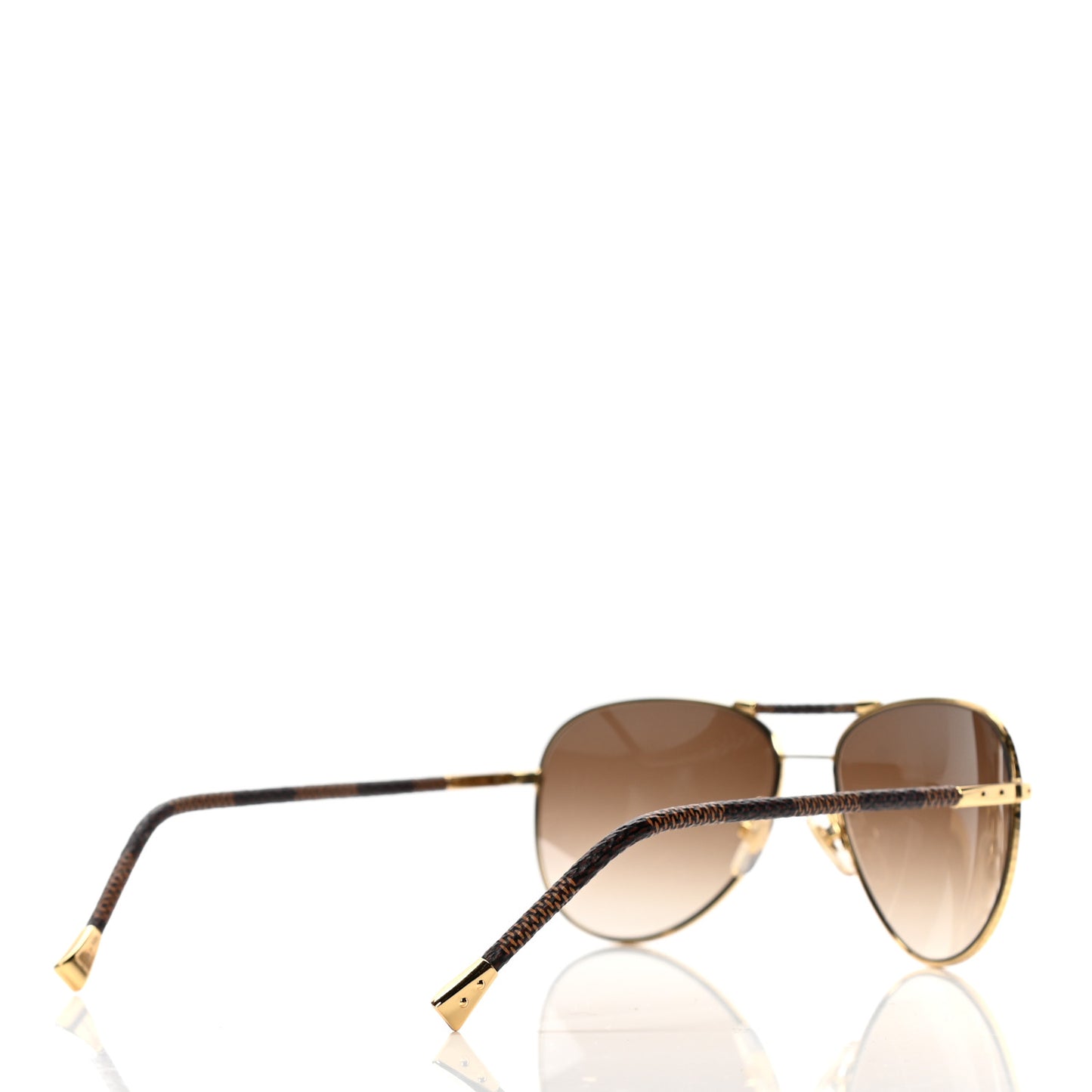 Damier Ebene Conspiration Pilote Aviator Sunglasses Z0202U Gold
