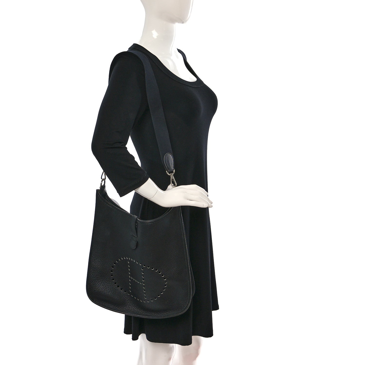 Hermes Taurillon Clemence Evelyne III GM Black 2 of 12