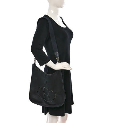 Hermes Taurillon Clemence Evelyne III GM Black 2 of 12