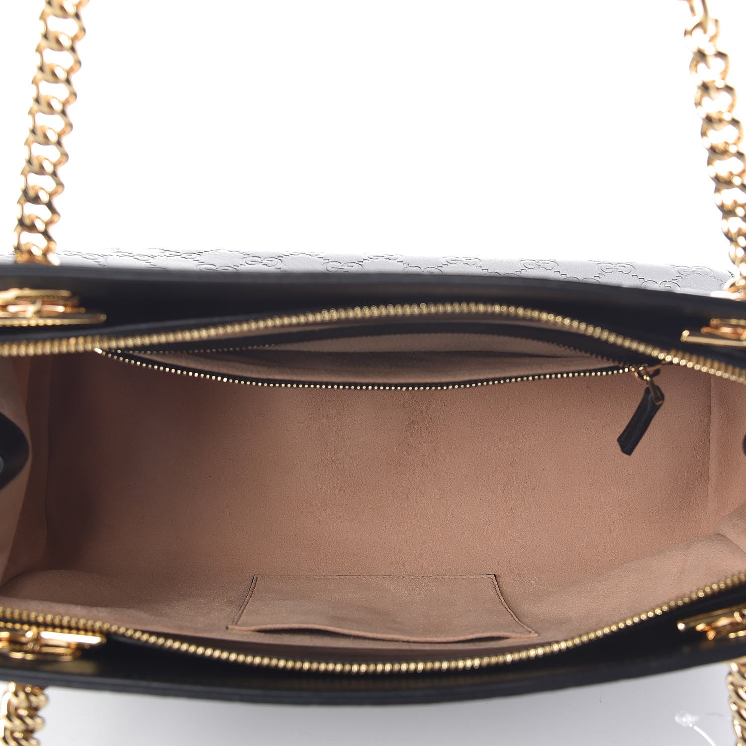Gucci Guccissima Signature Medium Shoulder Tote Bag Black 5 of 7
