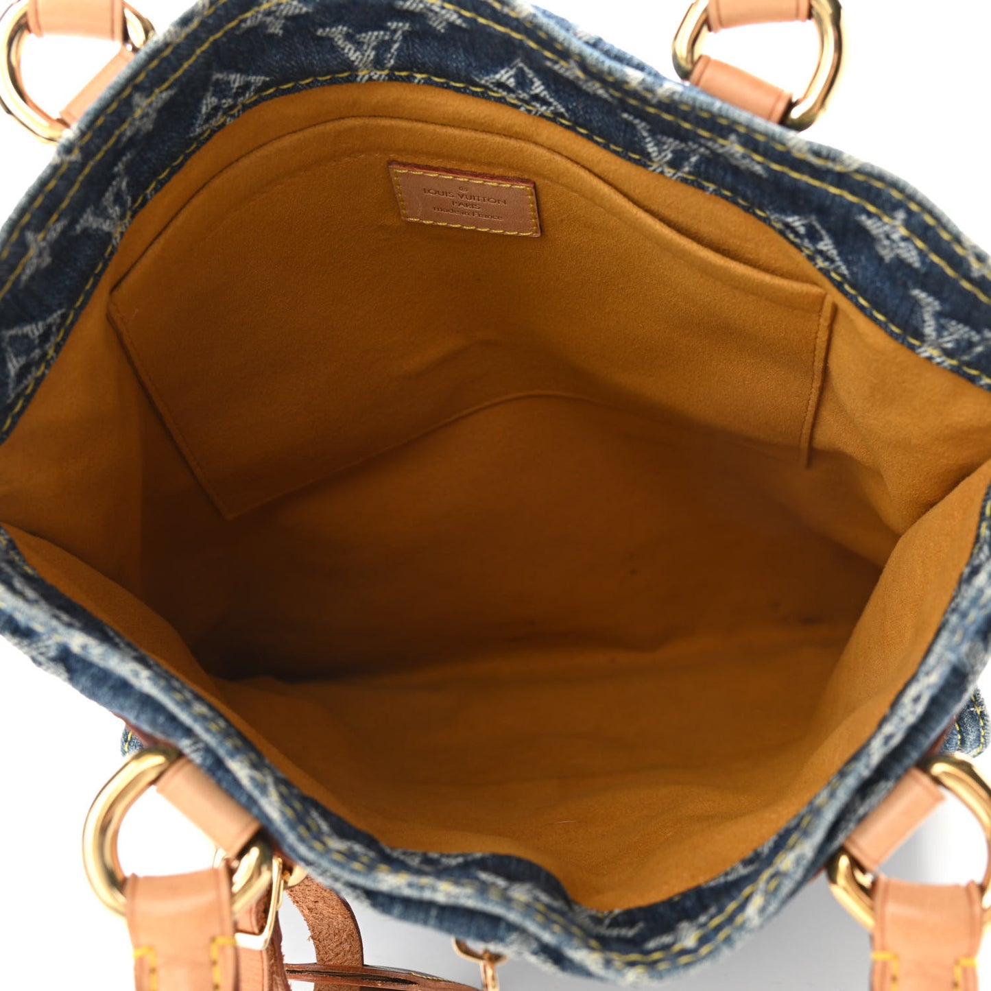 Monogram Denim Sac Plat Blue