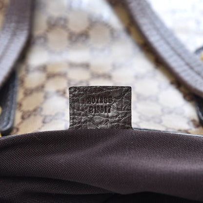 Gucci Crystal Monogram Small Babouska Tote Dark Brown 7 of 11
