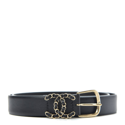 Chanel Calfskin CC Chain Belt 85 34 Black 1 of 5