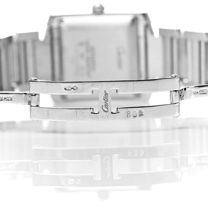 Cartier 18K White Gold Diamond 28mm Tank Francaise Automatic Watch 7 of 8