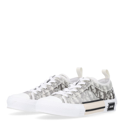 Christian Dior Technical Canvas Oblique Mens B23 Low Top Sneakers 42 White Black 4 of 11