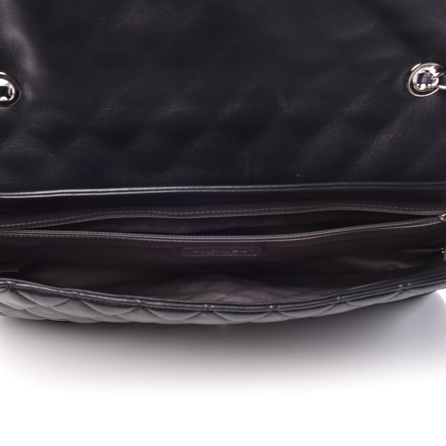 Lambskin Jumbo Coco Rain Flap Black