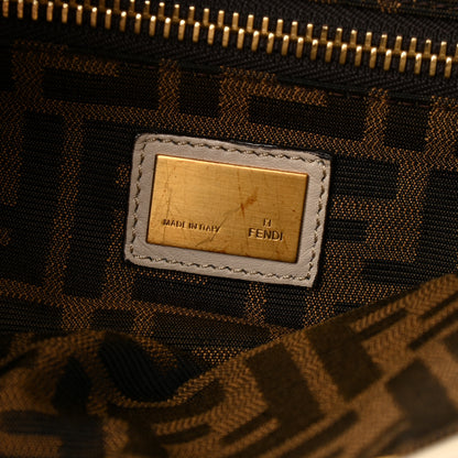 Fendi Goatskin Zucca Large Peekaboo Iconic Satchel Latte Tobacco Moro 7 of 10