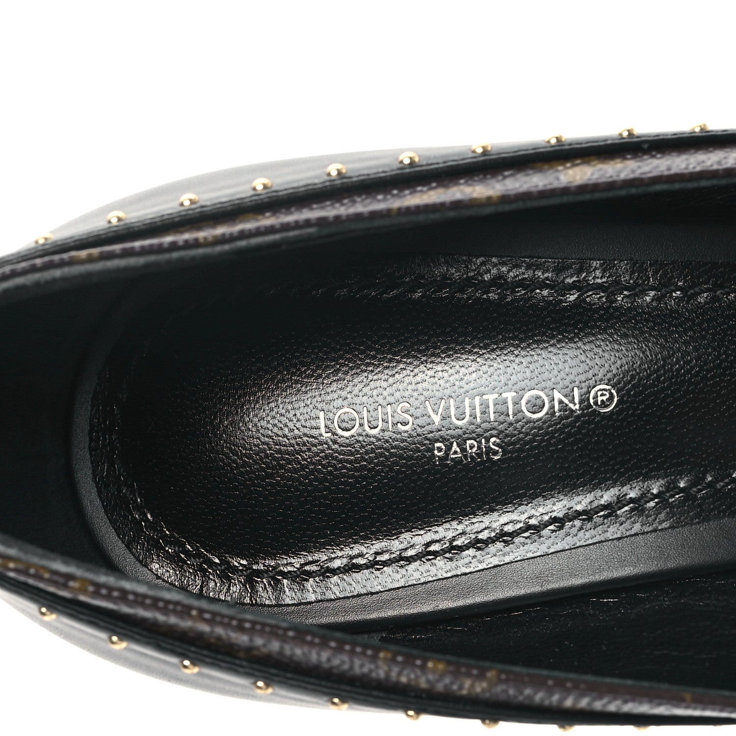 Louis Vuitton Monogram Studded Cherie Pumps 39 Black 8 of 9