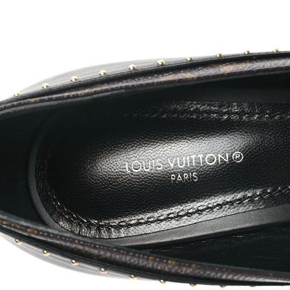 Louis Vuitton Monogram Studded Cherie Pumps 39 Black 8 of 9