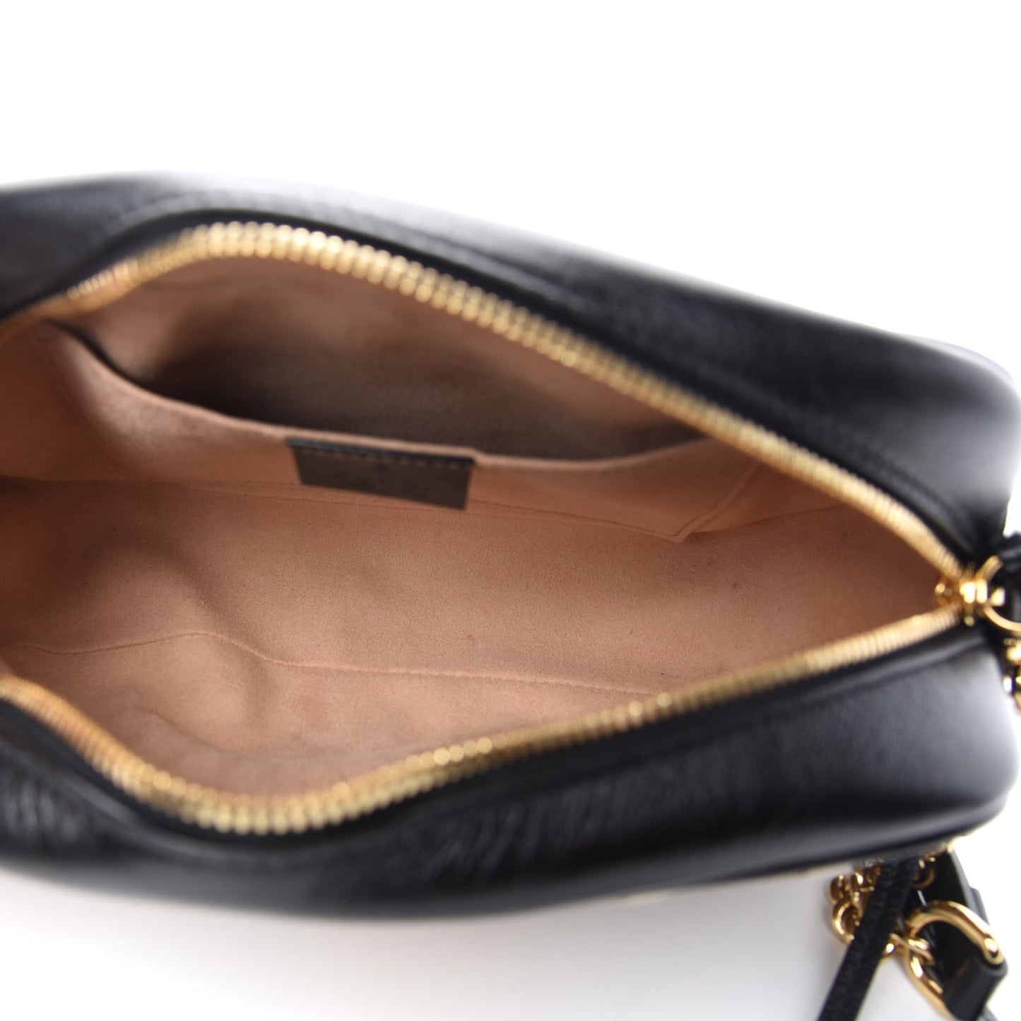 Monogram Matelasse Diagonal Small GG Marmont Chain Shoulder Bag Beige Black