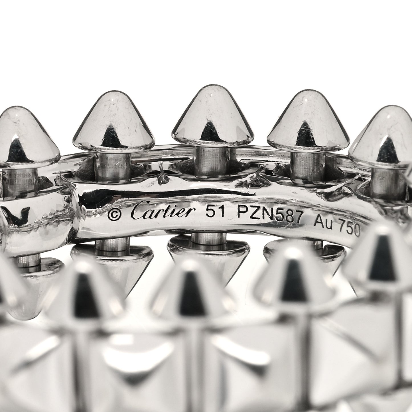 18K White Gold MM Clash De Cartier Ring 51 5.75
