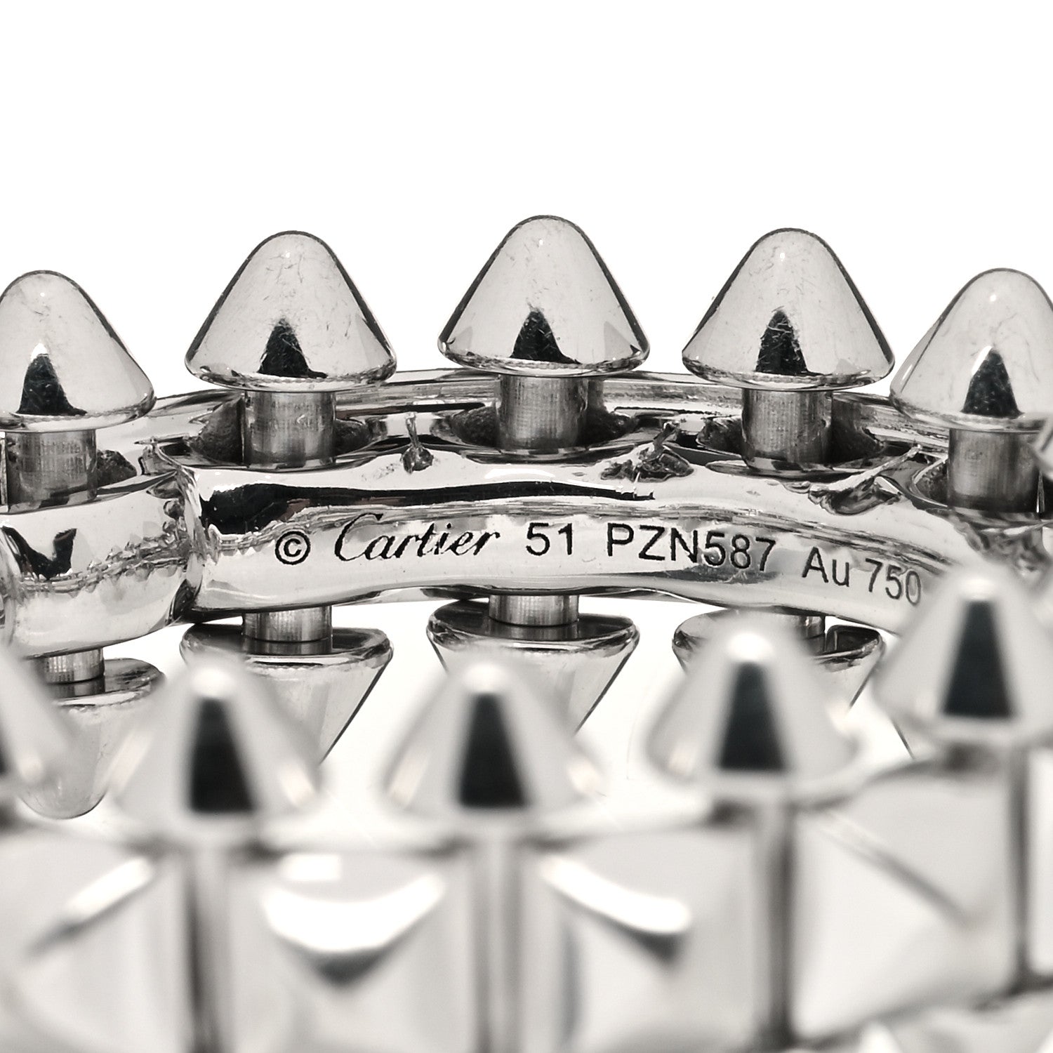 Cartier 18K White Gold MM Clash De Cartier Ring 51 5.75 3 of 3