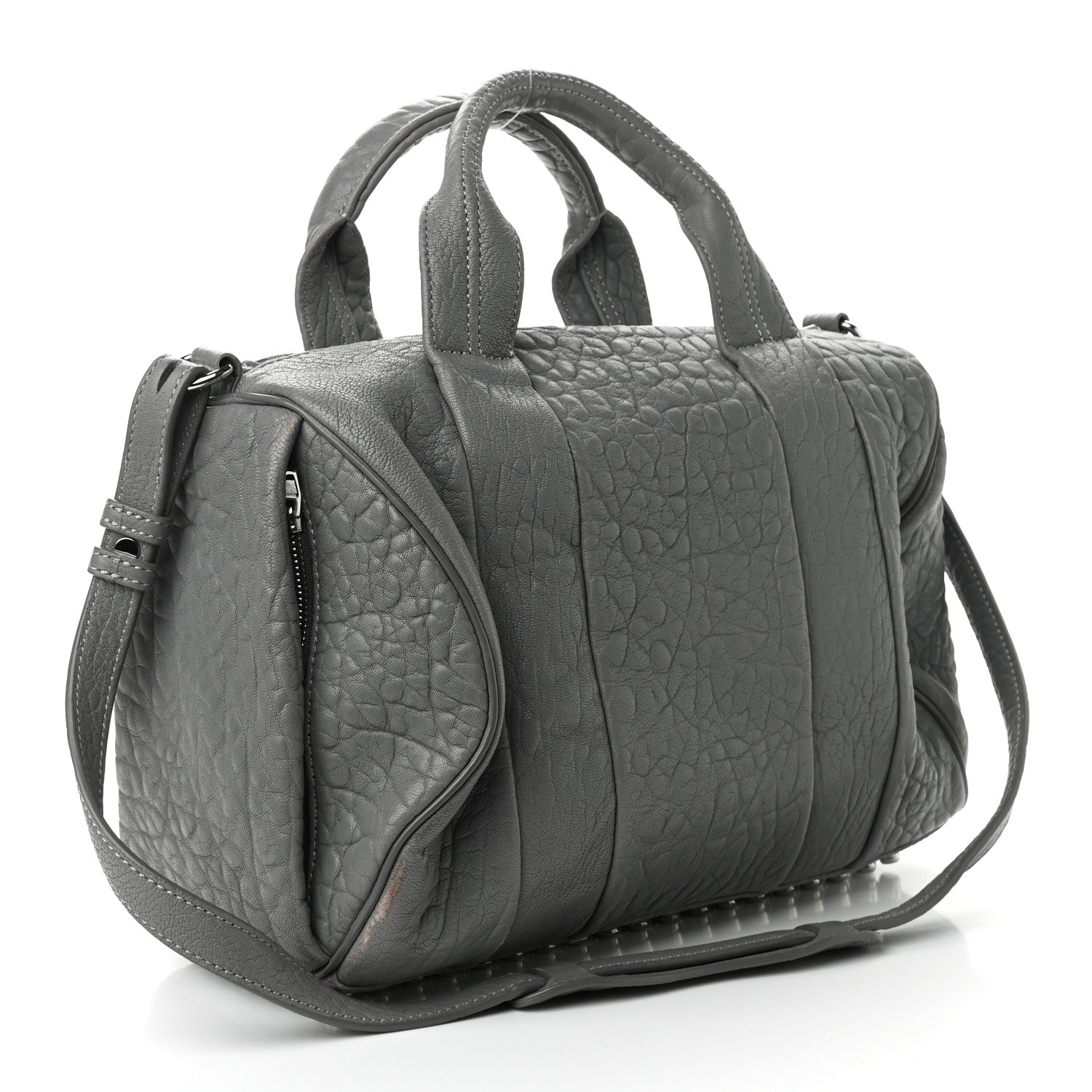 Alexander Wang Pebbled Lambskin Rocco Sesame Silver Hardware 3 of 11