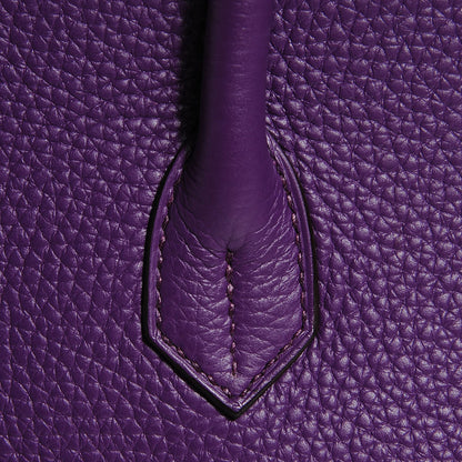 Hermes Taurillon Clemence Birkin 35 Ultraviolet 16 of 32