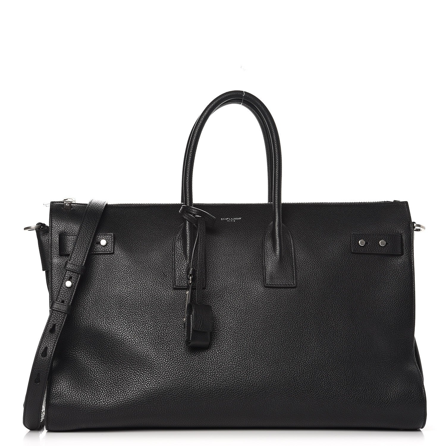 Saint Laurent Grained Calfskin Medium Souple Sac De Jour Duffle Black 1 of 8
