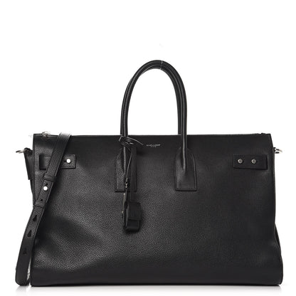 Saint Laurent Grained Calfskin Medium Souple Sac De Jour Duffle Black 1 of 8