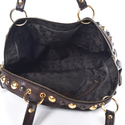 Gucci Calfskin Large Babouska Dome Satchel Dark Brown 5 of 13