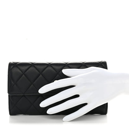 Chanel Lambskin Quilted Large Flap Wallet Black 2 of 10