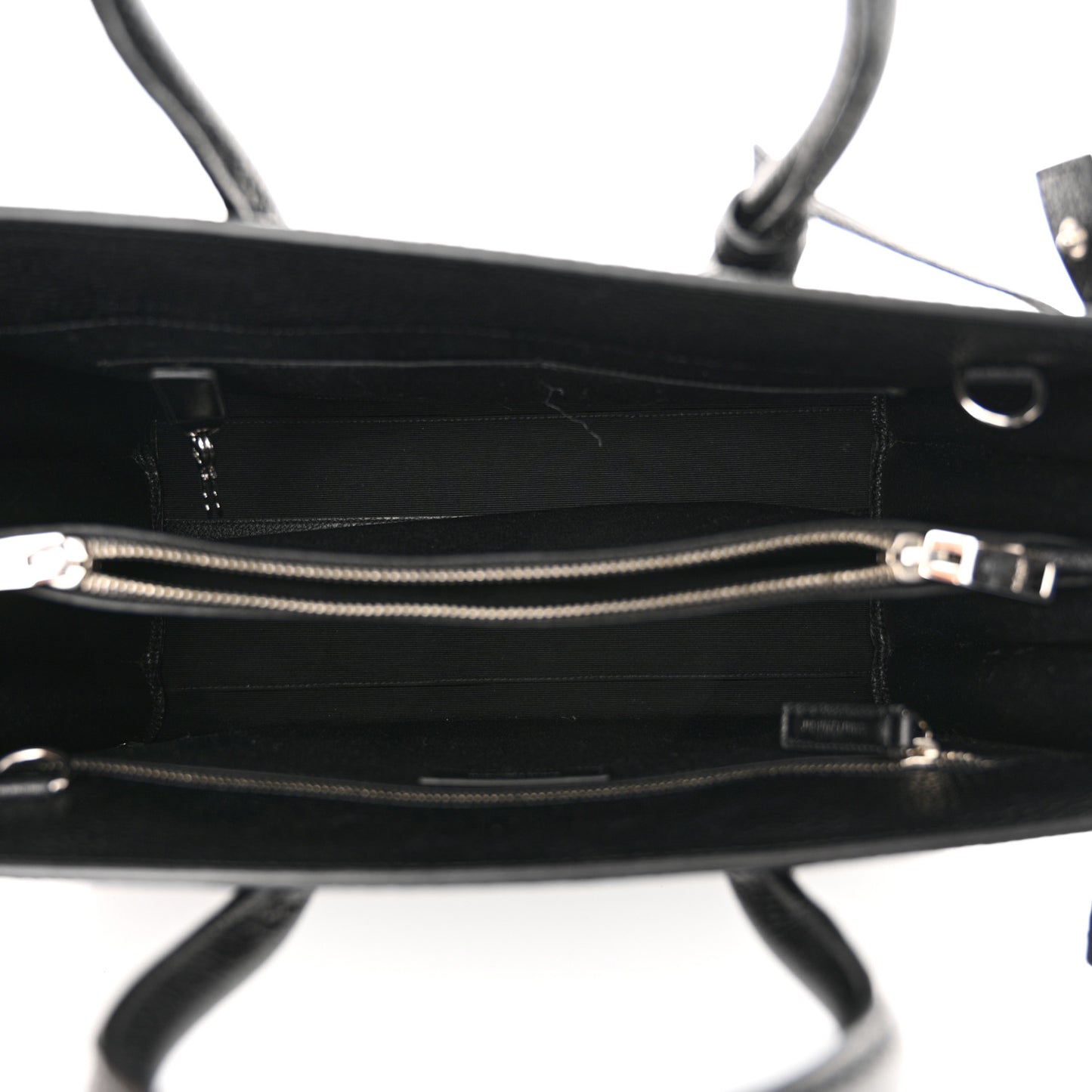 Grained Calfskin Small Sac De Jour Black